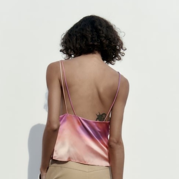 New - Purple pink ombre satin like top Zara collection host pick ๐๐๐ฅณ๐ - Picture 5 of 12